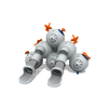 kids plastic slide adventure outdoor playground large amusement park playground for children OL-10801