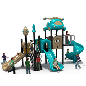 OL21-BHS158-01 Kid's Playhouse Double Slide Outdoor